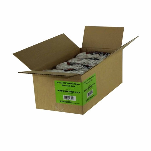 Bimbo Bakehouse Arnold 100% Whole Wheat Sliced Sandwich Thins, 12 x 8 x 12 ct Case - DOT product image 2
