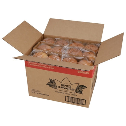 Kings Hawaiian Premium 4 Inch Little Island Foodservice Burger Bun, 30 x 2 ct Case - DOT product image 5