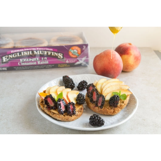 Food For Life ORGANIC EZEKIEL 4:9 SPROUTED GRAIN CINNAMON RAISIN ENGLISH MUFFIN, 6 x 16 oz Case - DOT product image 3