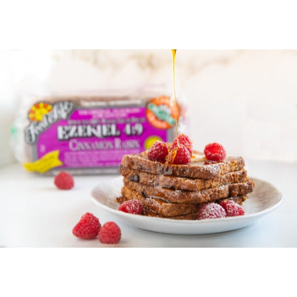 Food For Life ORGANIC EZEKIEL 4:9 SPROUTED WHOLE GRAIN CINNAMON RAISIN BREAD, 6 x 24 oz Case - DOT product image 3