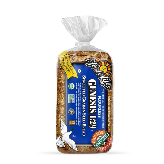 Food For Life Organic Genesis 1:29 Sprouted Grain & Seed Bread, 6 x 24 oz Case - Breads, Rolls & Buns