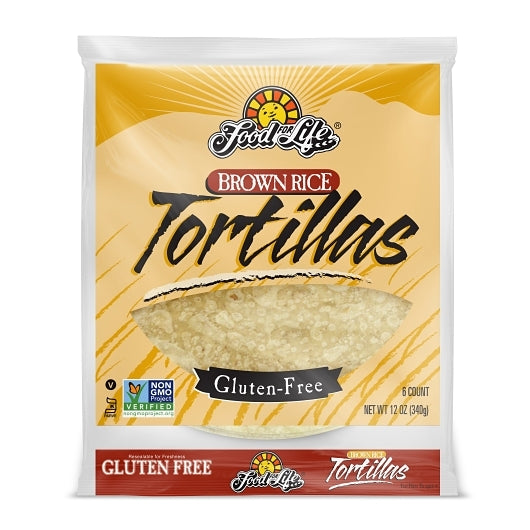 Food For Life Gluten Free Wheat & Brown Rice Tortilla, 12 x 12 oz Case - Breads, Rolls & Buns