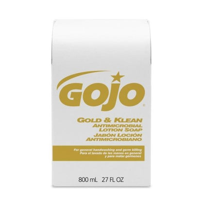 Gojo 800 Milliliter Gold & Klean Antimicrobial Lotion Soap, 1 x 12 each Case - DOT product image 3