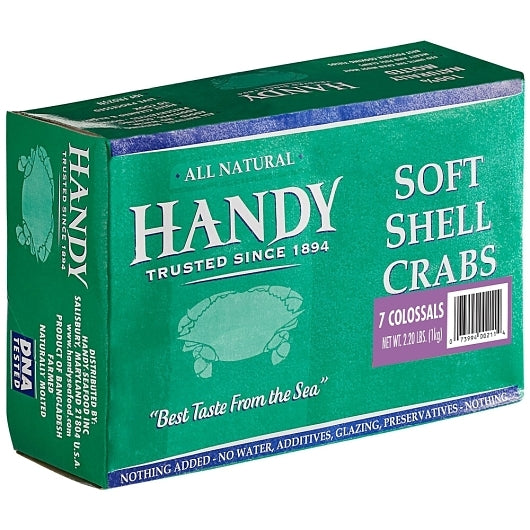 Handy Soft Shell Crabs Colossal Frozen Imported, 4 x 7 each Case - Frozen Meat & Seafood