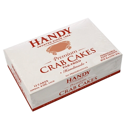 Handy Premium Crab Cake 4 Oz, 2 x 12 each Case - Frozen Meat & Seafood