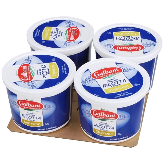 Galbani Whole Milk Supreme Impastata Ricotta, 4 x 5 lb Case - DOT product image 4