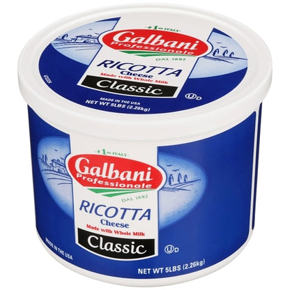 Sorrento Whole Milk Classic Whey Ricotta, 4 x 5 lb Case - Cheese & Dairy