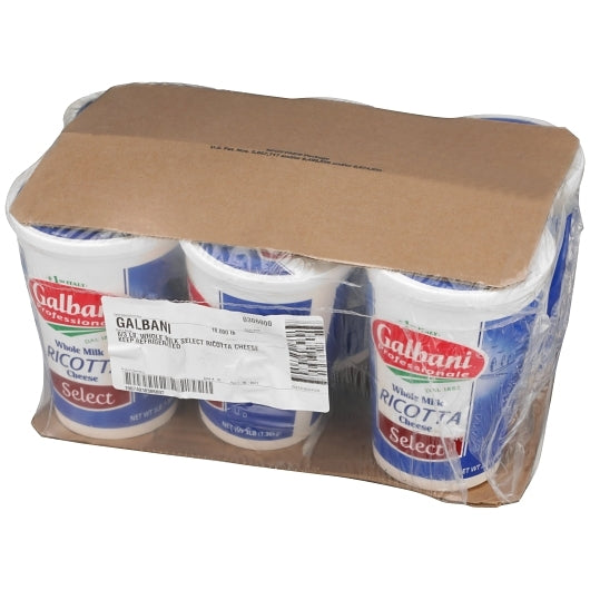 Sorrento Whole Milk Select Ricotta Cheese, 6 x 3 lb Case - DOT product image 6
