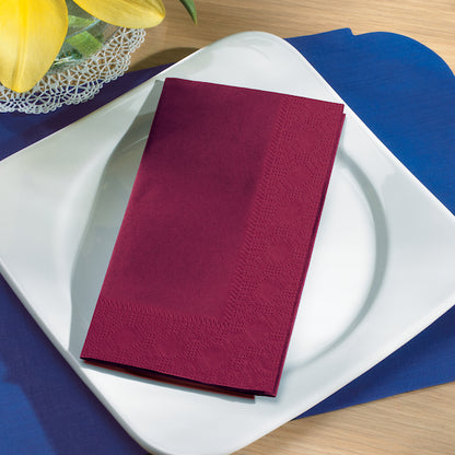 Hoffmaster 15 Inch X 17 Inch 2 Ply 1/8 Fold Paper Burgundy Dinner Napkin, 8 x 125 each Case - DOT product image 4
