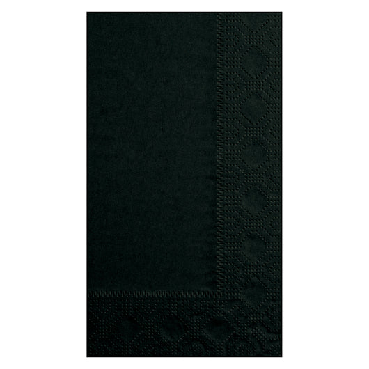 Dinner Napkins 15 Inch X 17 Inch 2 Ply 1/8 Fold Paper Black Dinner Napkin, 8 x 125 each Case - DOT product image 2