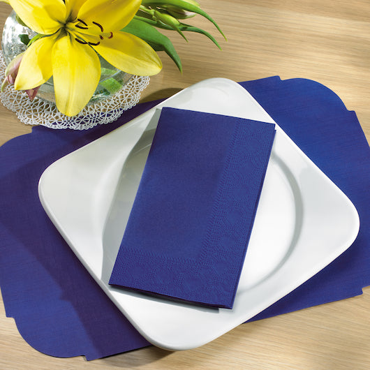 Hoffmaster 15 Inch X 17 Inch 2 Ply 1/8 Fold Paper Navy Dinner Napkin, 8 x 125 each Case - DOT product image 4