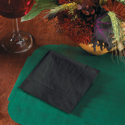 Hoffmaster 9.5 Inch X 9.5 Inch 2 Ply 1/4 Fold Regal Embossed Black Beverage Napkin, 4 x 250 each Case - DOT product image 4