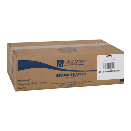 Hoffmaster 9.5 Inch X 9.5 Inch 2 Ply 1/4 Fold Chocolate Beverage Napkin, 4 x 250 each Case - DOT product image 2