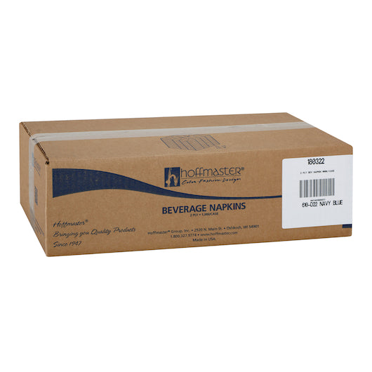 Hoffmaster 9.5 Inch X 9.5 Inch 2 Ply 1/4 Fold Navy Beverage Napkin, 4 x 250 each Case - DOT product image 2