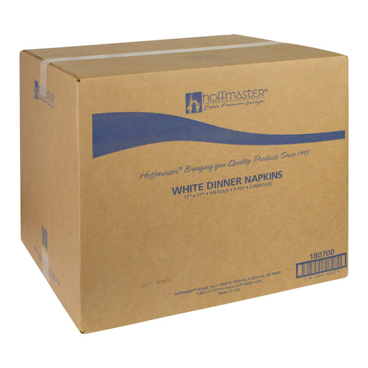 Hoffmaster 17 Inch X 17 Inch 3 Ply 1/8 Fold Regal Embossed White Paper Dinner Napkin, 20 x 100 each Case - DOT product image 2