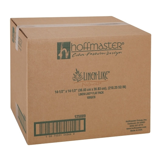 Hoffmaster Linen-Like Natural 14.5 Inch X 14.5 Inch Natural Flat Pack Napkin, 1 x 1000 each Case - DOT product image 4