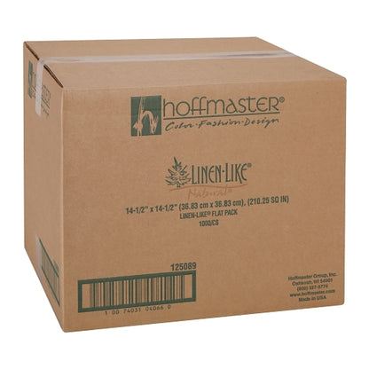 Hoffmaster Linen-Like Natural 14.5 Inch X 14.5 Inch Natural Flat Pack Napkin, 1 x 1000 each Case - DOT product image 4