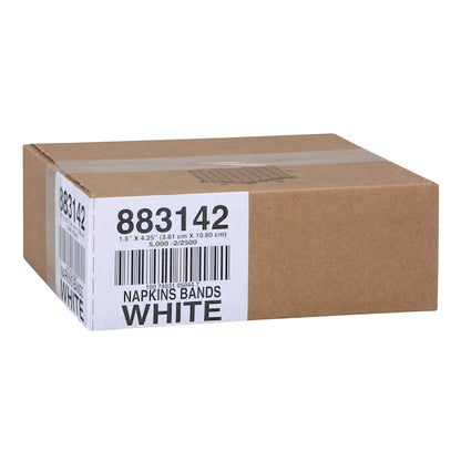 Hoffmaster 1.5 Inch X 4.25 Inch Paper White Napkin Band, 2 x 2500 each Case - DOT product image 2