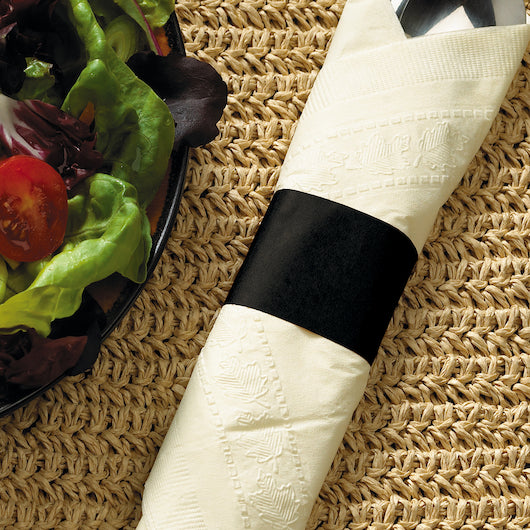 Hoffmaster 1.5 Inch X 4.25 Inch Paper Black Napkin Band, 2 x 2500 each Case - DOT product image 4