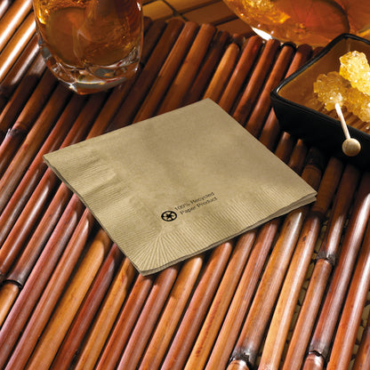 Hoffmaster Earth Wise 10 Inch X 10 Inch 2 Ply 100% Recycled Kraft Beverage Napkin, 12 x 250 each Case - DOT product image 4