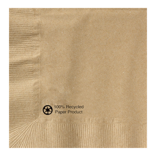 Hoffmaster 10 Inch X 10 Inch 1 ply 100% Recycled Kraft Beverage Napkin, 4 x 250 each Case - DOT product image 3