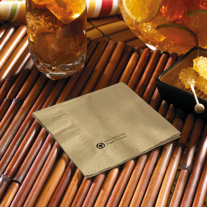 Hoffmaster 10 Inch X 10 Inch 1 ply 100% Recycled Kraft Beverage Napkin, 4 x 250 each Case - DOT product image 4
