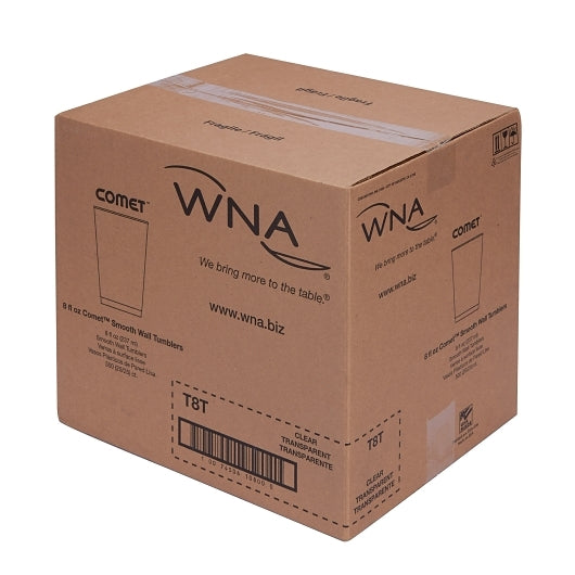 Wna Comet Clear TUMBLER 8 OUNCE, 20 x 25 each Case - GS1 closed shipping case image