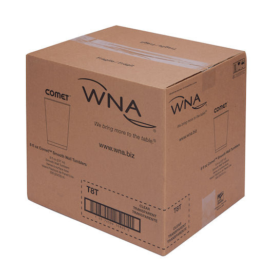 Wna Comet Clear TUMBLER 8 OUNCE, 20 x 25 each Case - GS1 closed shipping case image