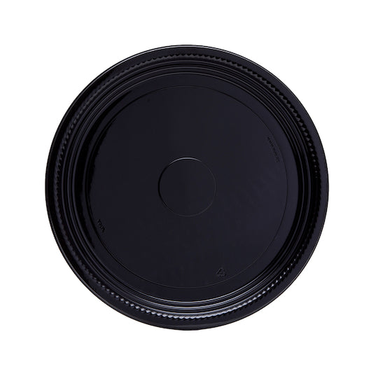WNA Comet 12" Thermo Round Black Tray, 1 x 25 each Case - GS1 product shown out of package