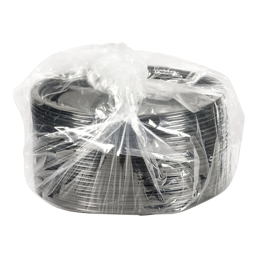 CaterLine 12" Thermo Round Black Tray, 1 x 25 each Case - Fast Food Baskets & Trays