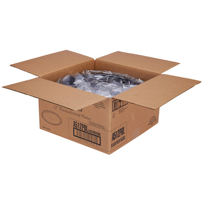 WNA Comet 12" Thermo Round Black Tray, 1 x 25 each Case - GS1 open-case image