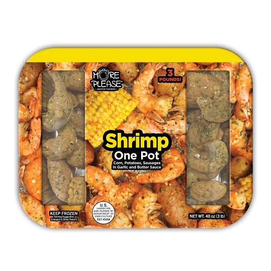 More Please Shrimp One Pot, 6 x 3 lb Case - Frozen Meat & Seafood