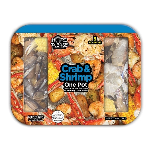 More Please Crab & Shrimp One Pot, 6 x 3 lb Case - Frozen Meat & Seafood - image 2