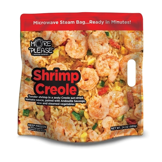 More Please Shrimp Creole Entree Bag, 6 x 1.5 lb Case - Frozen Meat & Seafood