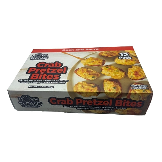 More Please Crab Pretzel Bites, 12 x 11.3 oz Case - Popcorn, Pretzels & Snack Mix