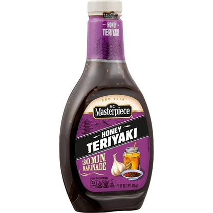 Kc Masterpiece Honey Teriyaki With Sesame Marinade And Bbq Sauce Bottle, 6 x 16 fl oz Case - DOT product image 4
