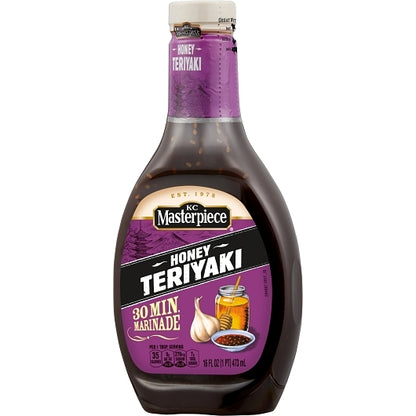 Kc Masterpiece Honey Teriyaki With Sesame Marinade And Bbq Sauce Bottle, 6 x 16 fl oz Case - DOT product image 8