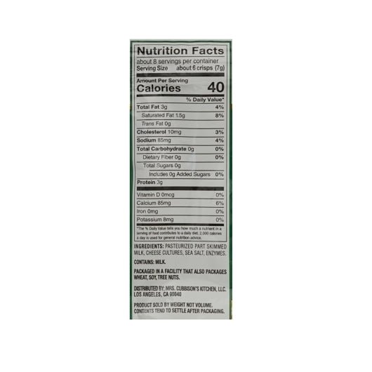 Mrs. Cubbison's PARMESAN CHEESE CRISP BAGS, 9 x 1.98 oz Case - DOT product image 2