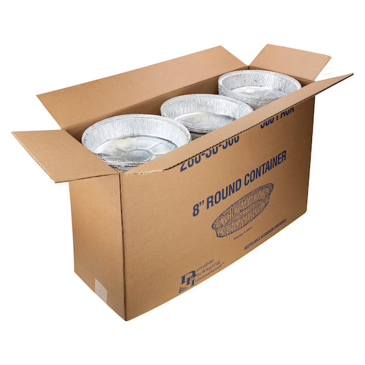 Durable Packaging 8 Inch Round Pans, 1 x 500 x 500 each Case - Disposables