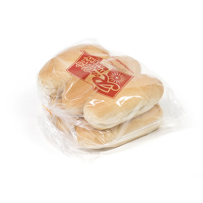 Rotellas Frozen White 6 Inch Sliced White Hoagie Bread, 6 x 6 ct Case - Breads, Rolls & Buns
