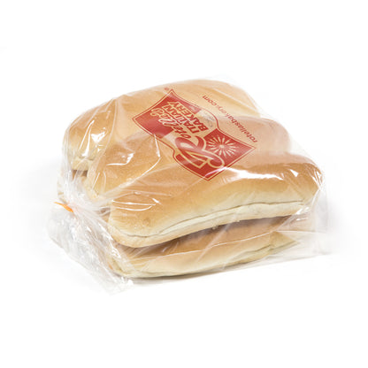 Rotellas Frozen White 8 Inch Solid White Hoagie Bread, 6 x 6 ct Case - Breads, Rolls & Buns