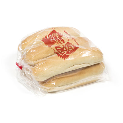 Rotellas White Sliced 8 Inch Sliced White Hoagie Bread, 6 x 6 ct Case - Breads, Rolls & Buns
