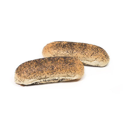 Rotellas Poppy Hinged & Sliced Poppy Seed Hot Dog Buns, 9 x 6 ct Case - DOT product image 2