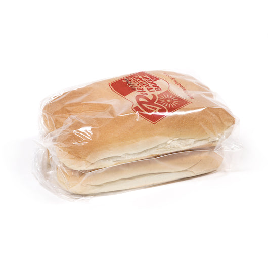 Rotella's Italian Bakery 10 Inch White Solid Subs, 6 x 4 ct Case - Breads, Rolls & Buns