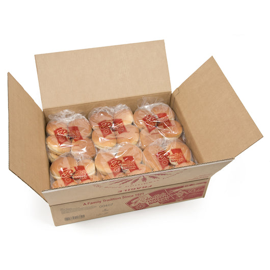 Rotellas Frozen White 4.5 Inch Hamburger Bun, 6 x 8 ct Case - DOT product image 5