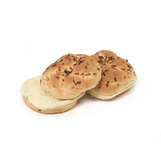 Rotellas Ready-To-Eat Onion 4.25 Inch Onion Kaiser Buns, 6 x 8 ct Case - DOT product image 2