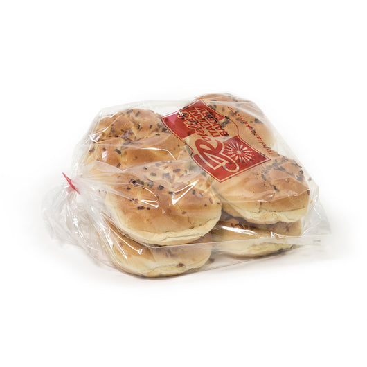 Rotellas Ready-To-Eat Onion 4.25 Inch Onion Kaiser Buns, 6 x 8 ct Case - Breads, Rolls & Buns