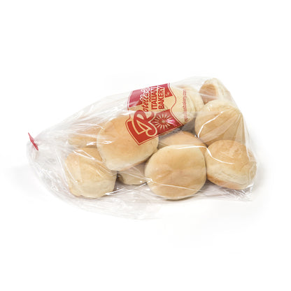 Rotellas Round White Dinner Rolls, 8 x 12 ct Case - Breads, Rolls & Buns