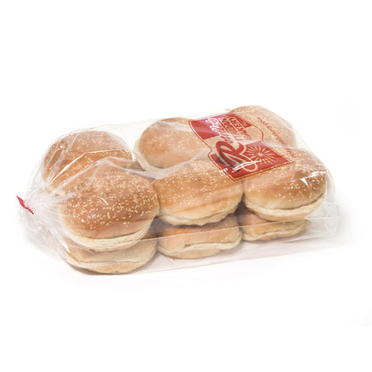 Rotella's Italian Bakery Small Seeded Hamburger Bun, 5 x 12 ct Case - Breads, Rolls & Buns