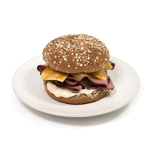 Rotellas Dark Wheat Oat Topped Hamburger Bun, 12 x 8 ct Case - DOT product image 4